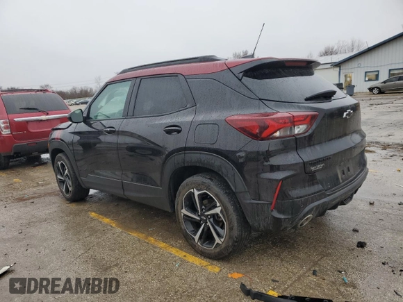 2021 Chevrolet TrailBlazer RS with VIN KL79MTSL1MB017739, listed as a Copart auction lot 47984415 with 66,957 mi miles and Salvage Title. Bid and sale history available at carsss.com. Image 2.