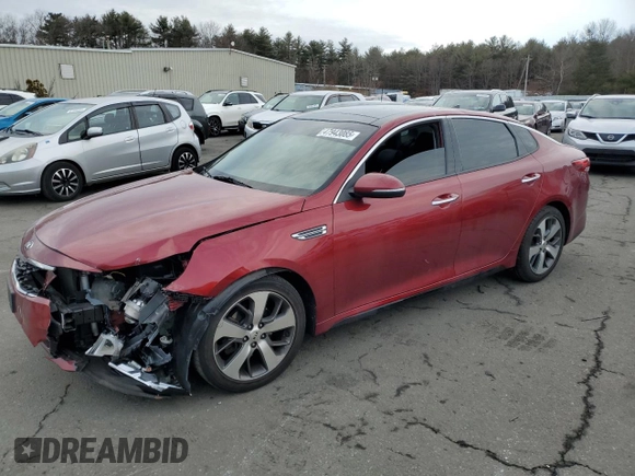 2019 Kia Optima LX with VIN 5XXGT4L30KG360552, listed as a Copart auction lot 47943085 with 50,615 mi miles and Salvage Title. Bid and sale history available at carsss.com. Image 1.