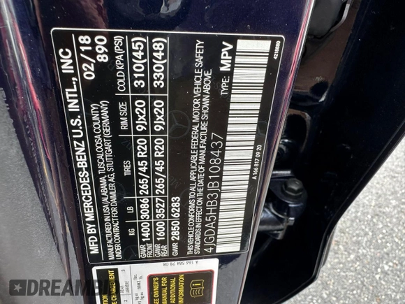 2018 Mercedes-Benz GLE 350 with VIN 4JGDA5HB3JB108437, listed as a Copart auction lot 56330045 with 111,444 mi miles and Clean Title. Bid and sale history available at DreamBid. Image 10.