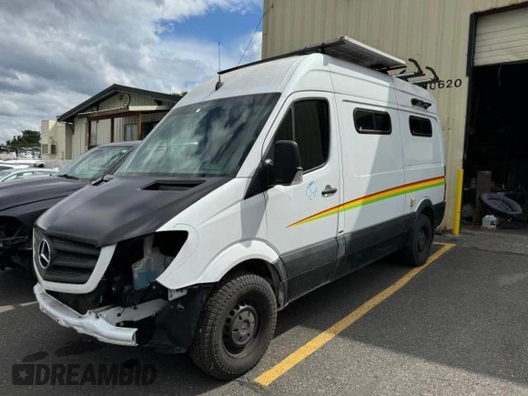 2016 Mercedes-Benz Sprinter Cargo with VIN WD3PE7DD6GP339069, listed as a Copart auction lot 81512014 with 53,121 mi miles and Salvage Title. Bid and sale history available at carsss.com. Image 2.