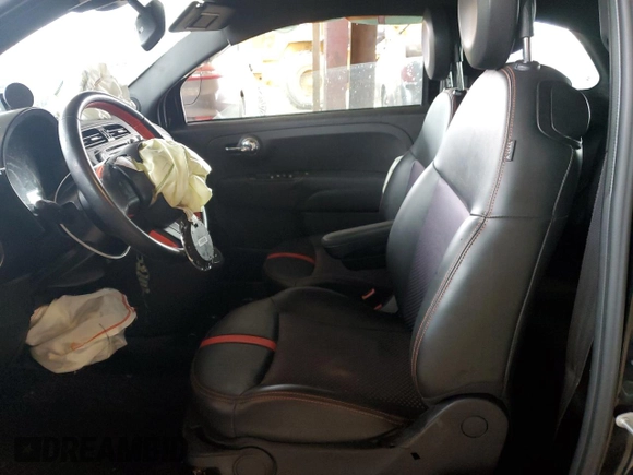 2015 FIAT 500e with VIN 3C3CFFGE9FT672669, listed as a Copart auction lot 52047345 with Not provided miles and Salvage title. Bid and sale history available at DreamBid. Image 7.