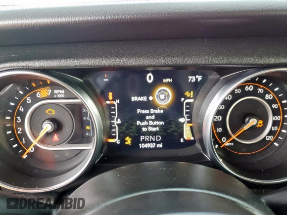2022 Jeep Wrangler Unlimited Sahara z VIN 1C4HJXEN0NW106045, wystawiony jako Copart lot #61257055 z przebiegiem 104 937 mil mil oraz Szkoda całkowita • Salvage title. Historia ofert i sprzedaży dostępna na DreamBid. Obrazek 9.