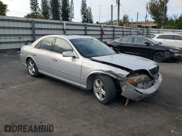 2002 Lincoln LS w/Base Pkg with VIN 1LNHM87A52Y648308, listed as a Copart auction lot 46311065 with 84,684 mi miles and Salvage Title. Bid and sale history available at carsss.com. Image 4.