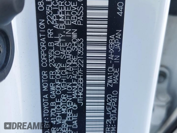 2015 Lexus CT 200h with VIN JTHKD5BH7F2213553, listed as a Copart auction lot 59564645 with 140,475 mi miles and Salvage title. Bid and sale history available at DreamBid. Image 12.