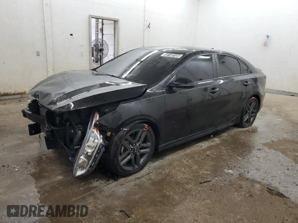 2021 Kia Forte GT-Line with VIN 3KPF34AD1ME296881, listed as a Copart auction lot 58149105 with 94,002 mi miles and Clean title. Bid and sale history available at DreamBid. Image 1.