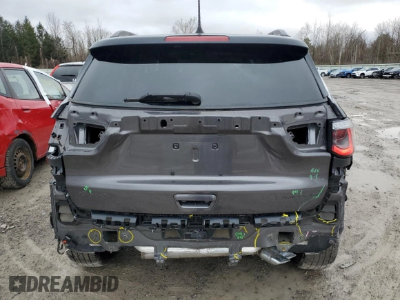 2018 Jeep Compass Limited with VIN 3C4NJDCB2JT373049, listed as a Copart auction lot 52282865 with 95,802 mi miles and Salvage Title. Bid and sale history available at DreamBid. Image 6.