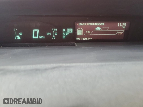 2012 Toyota Prius One with VIN JTDKN3DU4C1609227, listed as a Copart auction lot 53570365 with 162,626 mi miles and Salvage Title. Bid and sale history available at DreamBid. Image 9.