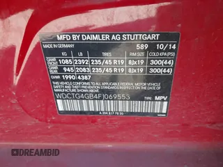 2015 Mercedes-Benz GLA 250 z VIN WDCTG4GB4FJ069553, wystawiony jako IAAI lot #41836390 z przebiegiem 142 940 mil mil oraz . Historia ofert i sprzedaży dostępna na DreamBid. Obrazek 9.