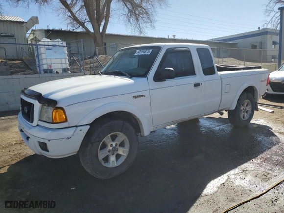 2005 Ford Ranger XLT with VIN 1FTZR45E65PA42048, listed as a Copart auction lot 43164875 with 192,155 mi miles and Salvage Title. Bid and sale history available at carsss.com. Image 1.