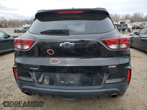 2022 Chevrolet TrailBlazer RS with VIN KL79MUSL5NB022921, listed as a Copart auction lot 46225335 with 79,736 mi miles and Salvage Title. Bid and sale history available at DreamBid. Image 6.