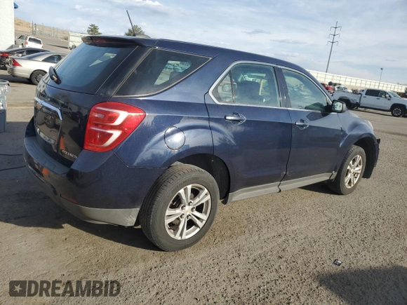 2016 Chevrolet Equinox LS with VIN 2GNFLEEK0G6233362, listed as a Copart auction lot 50273855 with 146,933 mi miles and Salvage Title. Bid and sale history available at DreamBid. Image 3.