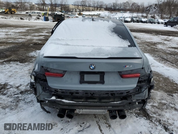 2021 BMW M3 with VIN WBS53AY01MFL20155, listed as a Copart auction lot 88773105 with 48,612 mi miles and Salvage Title. Bid and sale history available at carsss.com. Image 6.