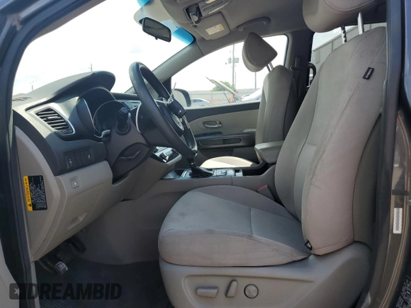2015 Kia Sedona LX with VIN KNDMB5C1XF6021148, listed as a Copart auction lot 54574715 with 196,086 mi miles and Salvage Title. Bid and sale history available at DreamBid. Image 7.