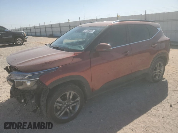2021 Kia Seltos S with VIN KNDEU2AA6M7100131, listed as a Copart auction lot 47452425 with 134,367 mi miles and Salvage Title. Bid and sale history available at DreamBid. Image 1.