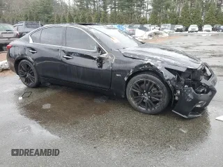 2020 Infiniti Q50 Pure with VIN JN1EV7ARXLM252478, listed as a Copart auction lot 46797865 with Not provided miles and Salvage title. Bid and sale history available at DreamBid. Image 4.