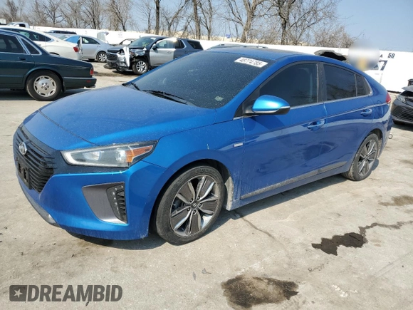 2018 Hyundai Ioniq Limited with VIN KMHC85LC8JU064365, listed as a Copart auction lot 48774785 with 166,085 mi miles and Salvage title. Bid and sale history available at DreamBid. Image 1.
