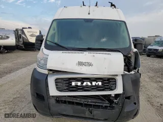 2019 Ram ProMaster Cargo Van with VIN 3C6TRVBG6KE533370, listed as a Copart auction lot 80043764 with 77,948 mi miles and Salvage Title. Bid and sale history available at carsss.com. Image 5.