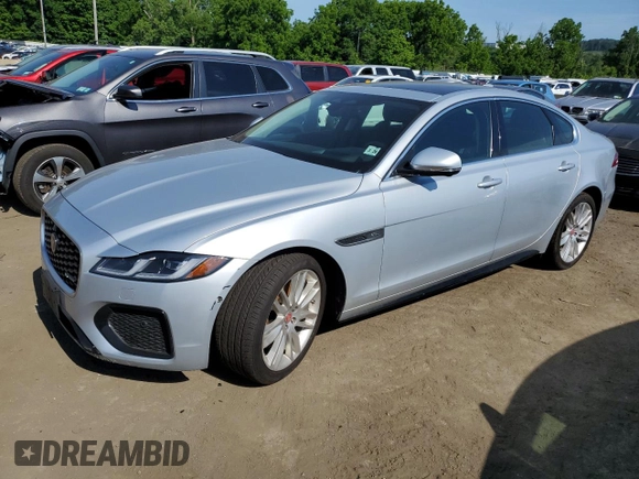 2021 Jaguar XF R-Dynamic SE with VIN SAJBL4GX7MCY89198, listed as a Copart auction lot 58469894 with 34,414 mi miles and Salvage Title. Bid and sale history available at carsss.com. Image 1.