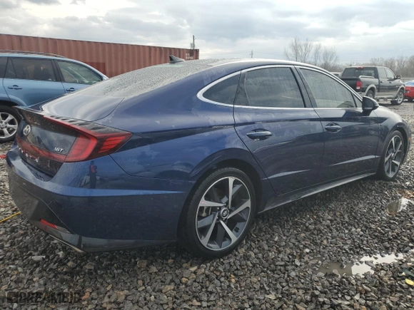 2022 Hyundai Sonata SEL Plus with VIN 5NPEJ4J26NH146990, listed as a Copart auction lot 42778375 with 72,077 mi miles and Salvage Title. Bid and sale history available at carsss.com. Image 3.