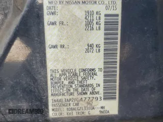 2015 Nissan Altima 2.5 S with VIN 1N4AL3AP2FC477793, listed as a Copart auction lot 84823164 with 287,516 mi miles and Salvage Title. Bid and sale history available at carsss.com. Image 12.