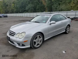 2007 Mercedes-Benz CLK-Class 5.5L with VIN WDBTJ72H97F214917, listed as a Copart auction lot 73154374 with 110,017 mi miles and Salvage Title. Bid and sale history available at carsss.com. Image 1.