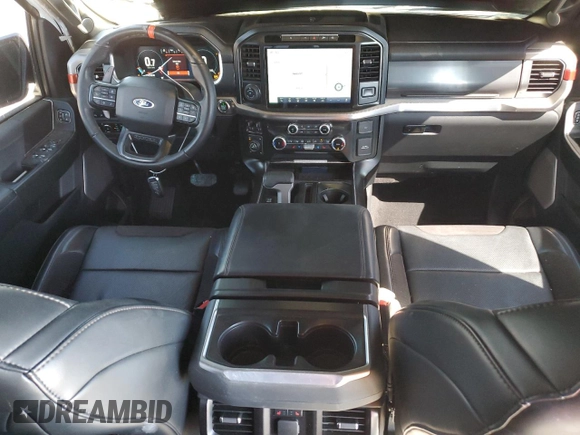 2023 Ford F-150 Raptor with VIN 1FTFW1RG1PFB24123, listed as a Copart auction lot 49594495 with 24,175 mi miles and Salvage Title. Bid and sale history available at DreamBid. Image 8.