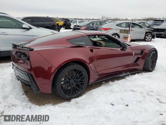 2018 Chevrolet Corvette Grand Sport 2LT with VIN 1G1YX2D70J5100047, listed as a Copart auction lot 84485544 with 0 mi miles and Salvage Title. Bid and sale history available at carsss.com. Image 3.