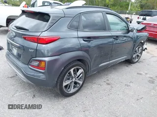 2020 Hyundai Kona Ultimate with VIN KM8K53A55LU549563, listed as a IAAI auction lot 41714066 with 101,444 mi miles. Bid and sale history available at carsss.com. Image 4.