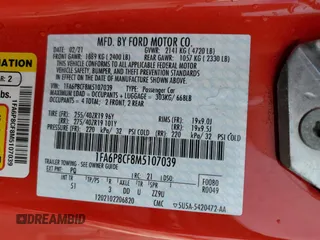 2021 Ford Mustang GT z VIN 1FA6P8CF8M5107039, wystawiony jako Copart lot #56336905 z przebiegiem 84 752 mil mil oraz Szkoda całkowita • Salvage title. Historia ofert i sprzedaży dostępna na DreamBid. Obrazek 13.