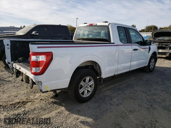 2021 Ford F-150 XL with VIN 1FTEX1CB0MKD56317, listed as a Copart auction lot 75570484 with 72,512 mi miles and Salvage title. Bid and sale history available at DreamBid. Image 3.