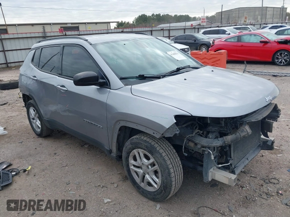 2018 Jeep Compass Sport with VIN 3C4NJCAB0JT250928, listed as a IAAI auction lot 41408079 with 110,422 mi miles. Bid and sale history available at carsss.com. Image 1.