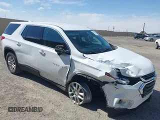 2020 Chevrolet Traverse LS with VIN 1GNERFKW0LJ303818, listed as a IAAI auction lot 42170427 with 67,517 mi miles and . Bid and sale history available at DreamBid. Image 1.