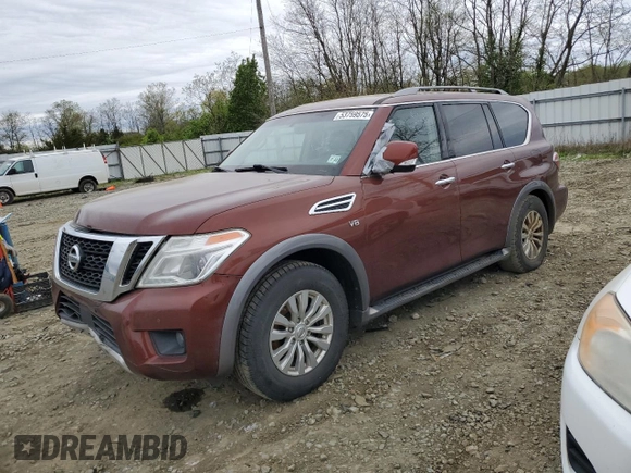 2017 Nissan Armada SV with VIN JN8AY2NC8H9509356, listed as a Copart auction lot 53759575 with 246,982 mi miles and Clean Title. Bid and sale history available at carsss.com. Image 1.