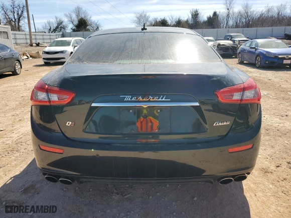 2014 Maserati Ghibli S Q4 with VIN ZAM57RTA0E1113714, listed as a Copart auction lot 46475925 with 0 mi miles and Salvage Title. Bid and sale history available at carsss.com. Image 6.