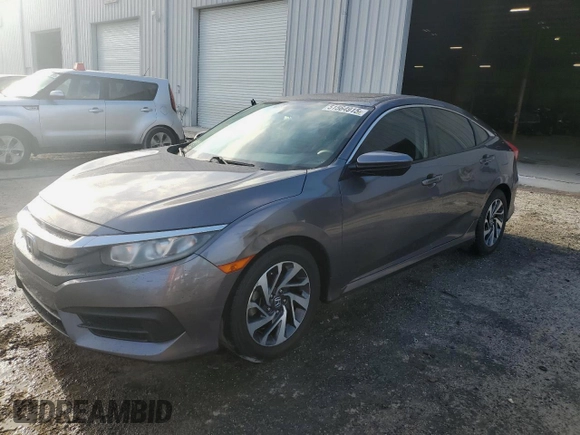 2016 Honda Civic Sedan EX with VIN 19XFC2F75GE042568, listed as a Copart auction lot 51564915 with 166,152 mi miles and Salvage Title. Bid and sale history available at carsss.com. Image 1.