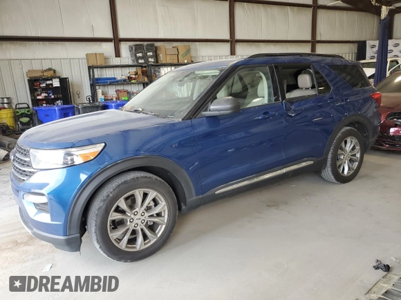 2022 Ford Explorer XLT with VIN 1FMSK7DHXNGC09512, listed as a Copart auction lot 53540175 with 32,614 mi miles and Salvage title. Bid and sale history available at DreamBid. Image 1.