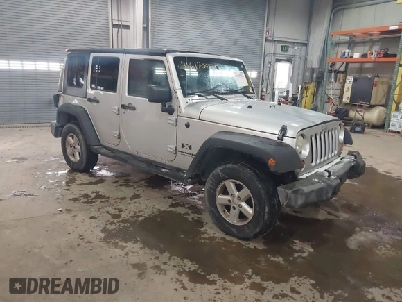 2007 Jeep Wrangler Unlimited X with VIN 1J4GA39167L147516, listed as a IAAI auction lot 41617025 with 119,572 mi miles and . Bid and sale history available at DreamBid. Image 1.