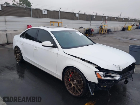 2013 Audi A4 Premium with VIN WAUAFAFL9DA175189, listed as a IAAI auction lot 40575564 with 65,521 mi miles. Bid and sale history available at carsss.com. Image 1.