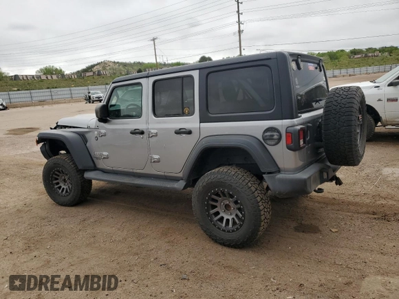 2018 Jeep Wrangler Unlimited Sport S с VIN 1C4HJXDG7JW138049, выставлен на аукционе Copart как лот 57168065 с пробегом 53 267 миль миль и Списание • Salvage title. История ставок и продаж доступна на DreamBid. Изображение 2.