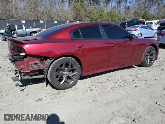 2019 Dodge Charger GT with VIN 2C3CDXHG3KH754458, listed as a Copart auction lot 48778245 with 76,256 mi miles and Salvage Title. Bid and sale history available at DreamBid. Image 3.