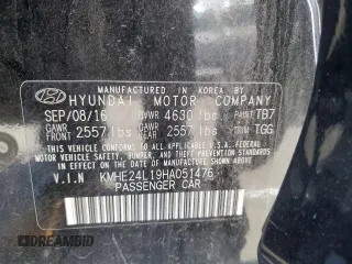 2017 Hyundai Sonata Hybrid SE with VIN KMHE24L19HA051476, listed as a Copart auction lot 47921523 with 110,826 mi miles. Bid and sale history available at carsss.com. Image 12.