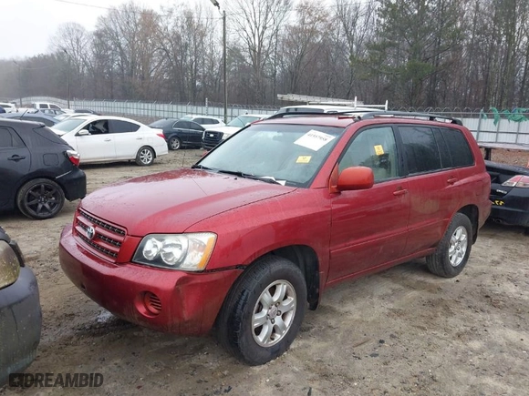 2003 Toyota Highlander with VIN JTEGF21A030090279, listed as a IAAI auction lot 41557958 with 1 mi miles. Bid and sale history available at carsss.com. Image 6.