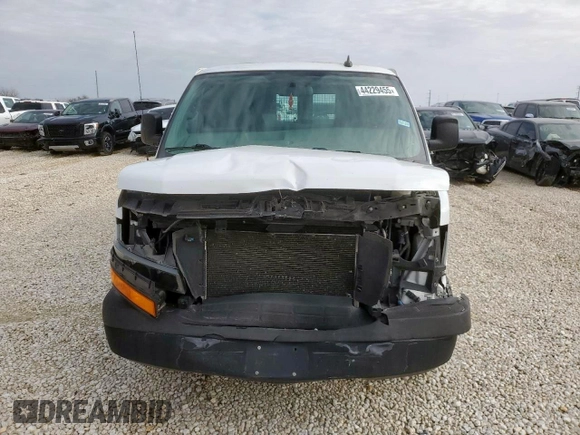 2020 Chevrolet Express Cargo with VIN 1GCWGAFP7L1127228, listed as a Copart auction lot 58584465 with 83,826 mi miles and Salvage title. Bid and sale history available at DreamBid. Image 5.