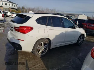 2017 BMW X1 xDrive28i with VIN WBXHT3C3XH5F77236, listed as a Copart auction lot 46406215 with 156,446 mi miles and Salvage Title. Bid and sale history available at DreamBid. Image 3.