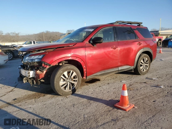 2022 Nissan Pathfinder SV with VIN 5N1DR3BB4NC245439, listed as a Copart auction lot 46955135 with Not provided miles and Salvage title. Bid and sale history available at DreamBid. Image 1.