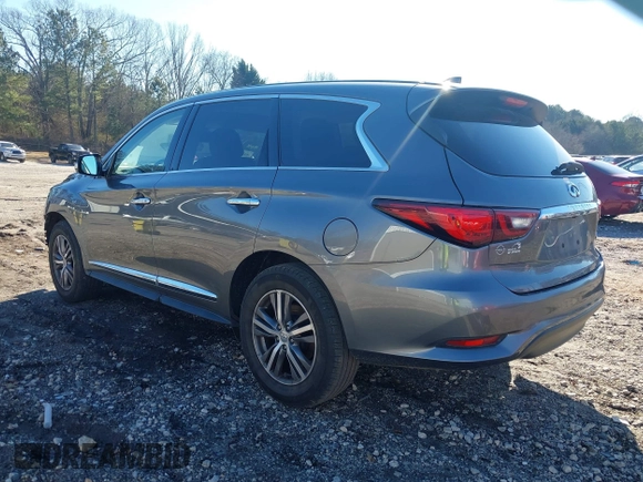 2019 Infiniti QX60 LUXE with VIN 5N1DL0MN1KC568480, listed as a IAAI auction lot 41358947 with 110,972 mi miles. Bid and sale history available at carsss.com. Image 3.