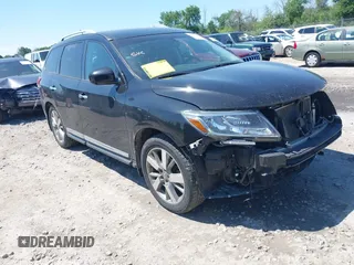 2014 Nissan Pathfinder S with VIN 5N1AR2MM7EC652571, listed as a IAAI auction lot 42641349 with 208,810 mi miles and . Bid and sale history available at DreamBid. Image 1.
