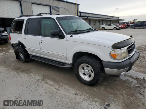 2001 Ford Explorer XLT with VIN 1FMZU73E71ZA07810, listed as a Copart auction lot 55428155 with 158,373 mi miles and Salvage title. Bid and sale history available at DreamBid. Image 4.