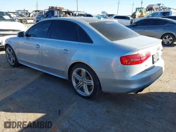 2013 Audi A4 Prestige with VIN WAUKFAFL0DA161928, listed as a IAAI auction lot 41403253 with 87,394 mi miles. Bid and sale history available at carsss.com. Image 3.