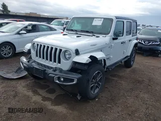 2023 Jeep Wrangler Sahara with VIN 1C4HJXEN7PW701607, listed as a IAAI auction lot 41774580 with 13,376 mi miles. Bid and sale history available at carsss.com. Image 17.